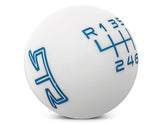 RTR Shift Knob (White/Blue) for Mustang 2005-14 | #387315.  Available from NEMESISUK.COM